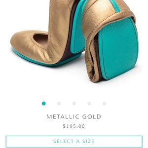 Tieks metallic gold with little to no wear